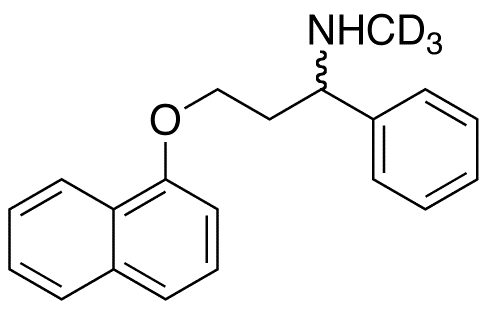 rac N-Demethyl Dapoxetine-d3 Hydrochloride - Chemical structure and product image