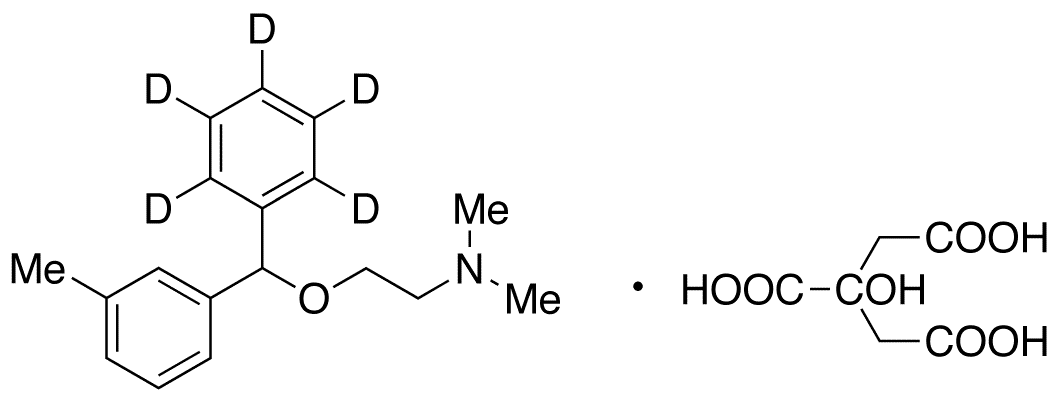 O-Demethyl-m-methyl Orphenadrine-d5 Citrate Salt - Chemical structure and product image