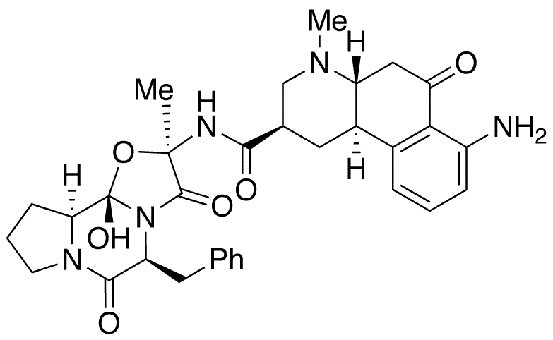 (5alpha,10alpha)-1-Demethyl-9,10-dihydro-12-hydroxy-2-methyl-5-(phenylmethyl)-2,3(2H,3H)-secoergotaman-3,3,6,18-tetrone - Chemical structure and product image