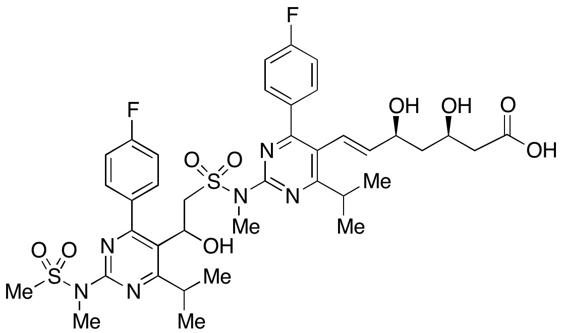 S-Demethyl S-[4-(4-Fluorophenyl)-6-isopropyl-2-(N-methylmethylsulfonamido)pyrimidin-5-hydroxyethyl Rosuvastatin - Chemical structure and product image