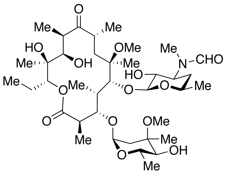 N-Demethyl-N-formyl Clarithromycin - Chemical structure and product image