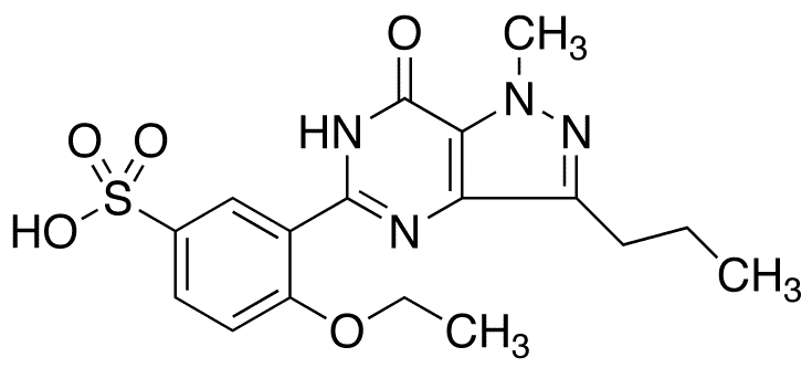 Demethylpiperazinyl Sildenafil Sulfonic Acid - Chemical structure and product image