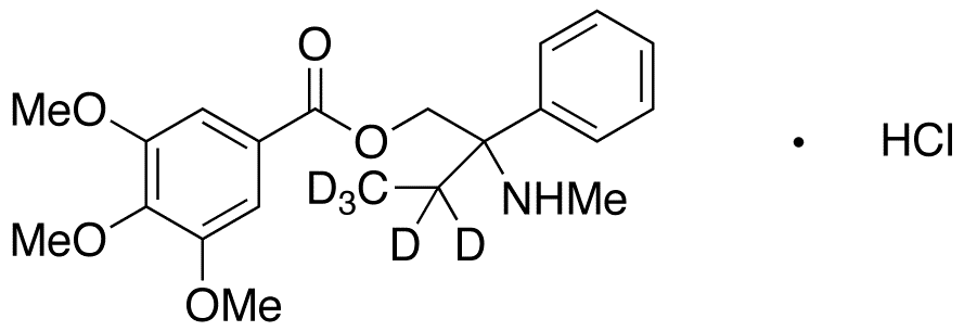 N-Demethyl Trimebutine-d5 Hydrochloride - Chemical structure and product image