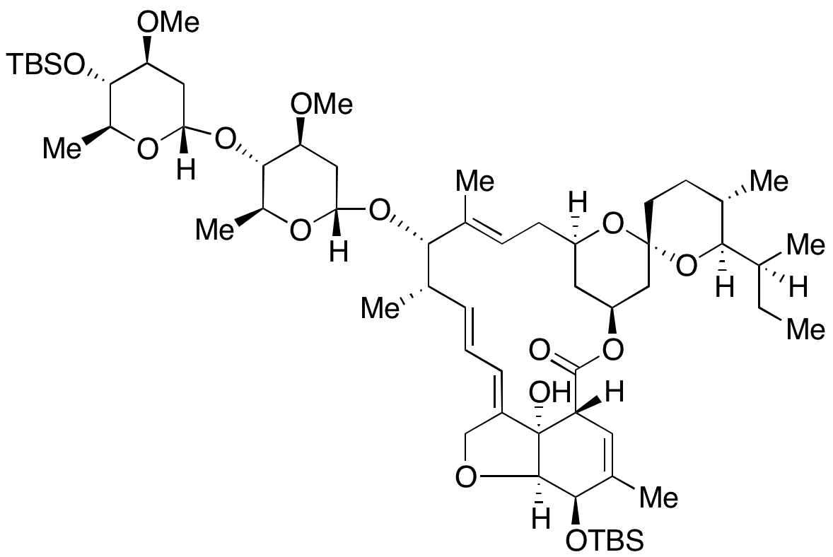 5-O-Demethyl-4â€™â€™,5-bis-O-[(1,1-dimethylethyl)dimethylsilyl]-22,23-dihydro-Avermectin A1a - Chemical structure and product image