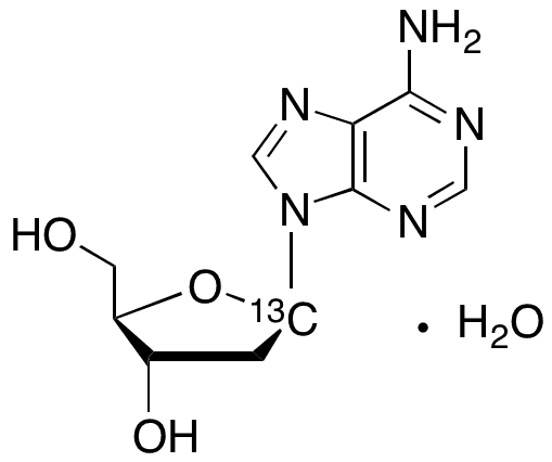 2-Deoxyadenosine-1-13C Monohydrate - Chemical structure and product image