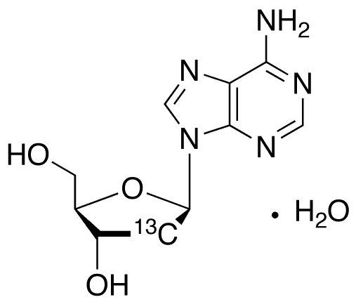 2-Deoxyadenosine-2-13C Monohydrate - Chemical structure and product image