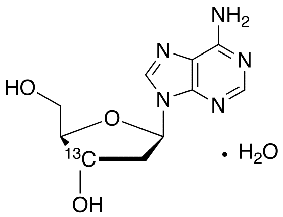 2-Deoxyadenosine-3-13C Monohydrate - Chemical structure and product image