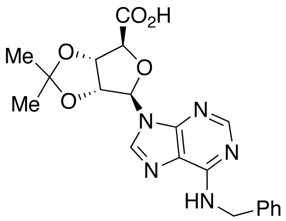 1-Deoxy-1-[6-(benzylamino)-9H-purin-9-yl]-2,3-O-(1-methylethylidene)-beta-D-ribofuranuronic Acid - Chemical structure and product image