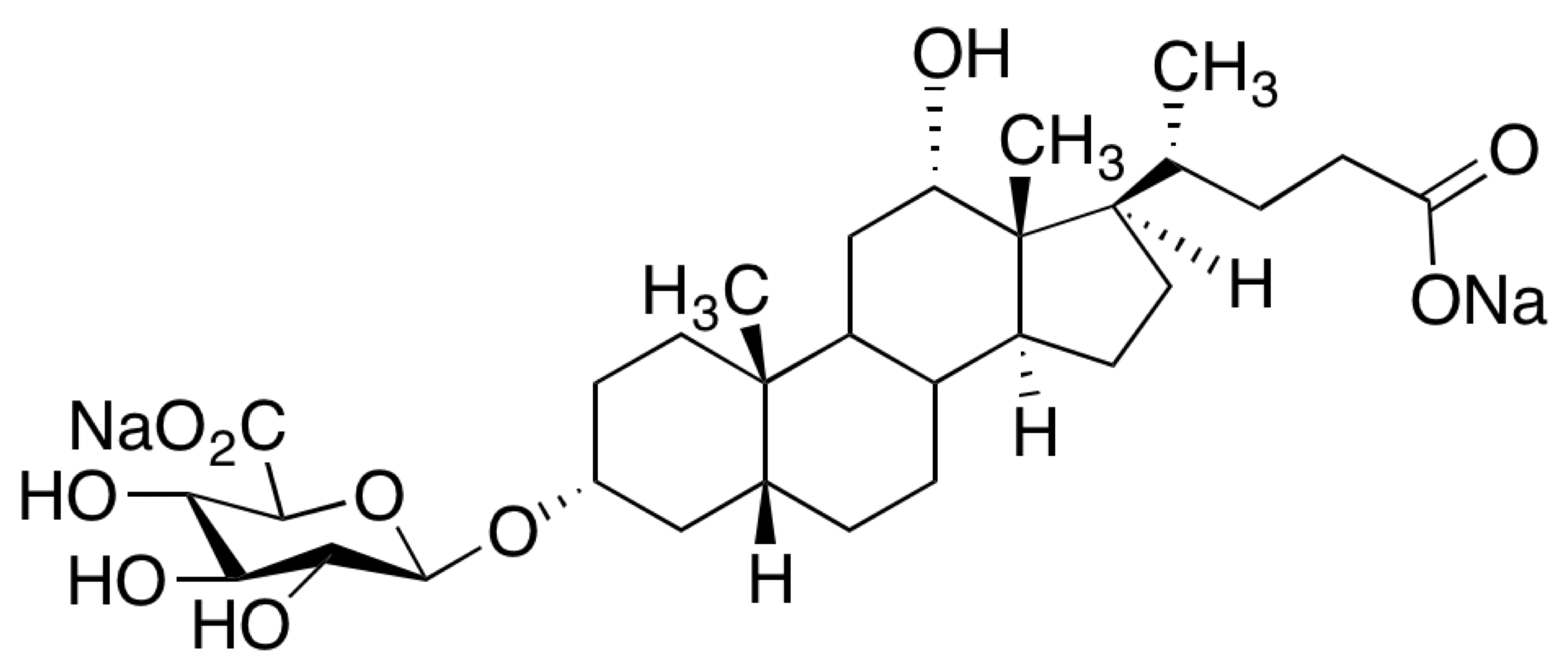 Deoxycholic Acid 3-O-beta-D-Glucuronide Disodium Salt - Chemical structure and product image