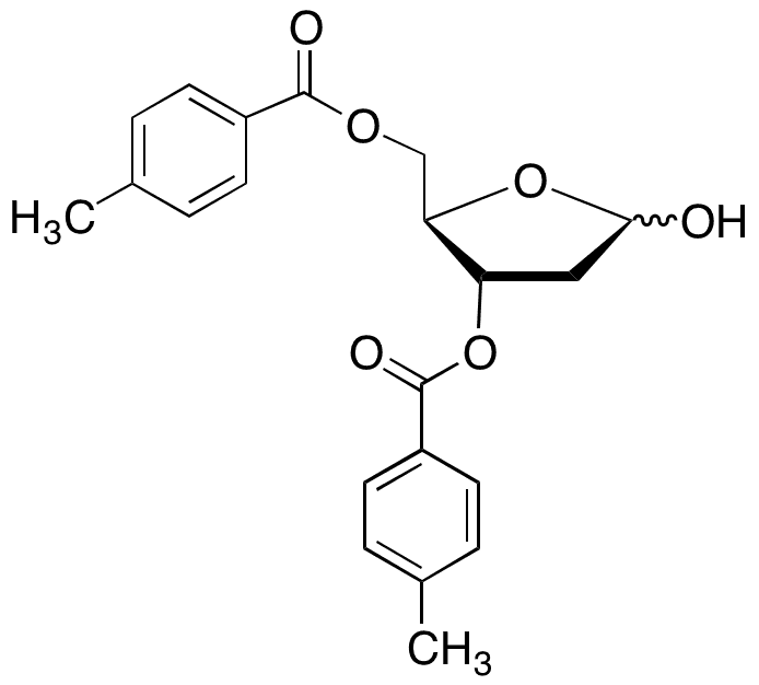rac-2-Deoxy-D-erythro-pentofuranose 3,5-Di-p-toluate(Decitabine Impurity) - Chemical structure and product image