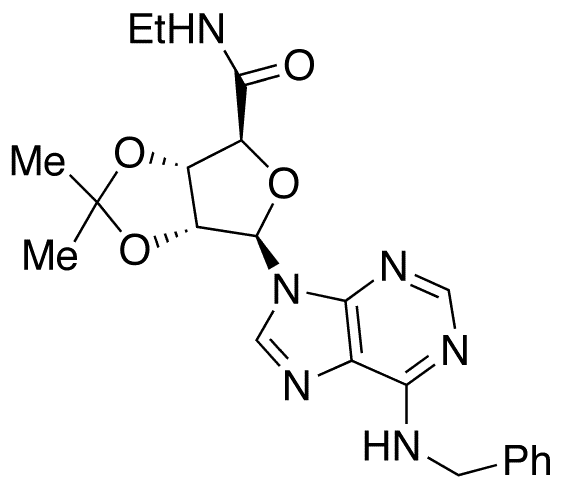 1-Deoxy-N-ethyl-2,3-O-isopropylidene-1-[6-(benzylamino)-9H-purin-9-yl]-beta-D-ribofuranuronamide - Chemical structure and product image
