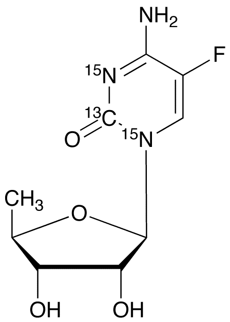 5-Deoxy-5-fluorocytidine-13C,15N2 - Chemical structure and product image