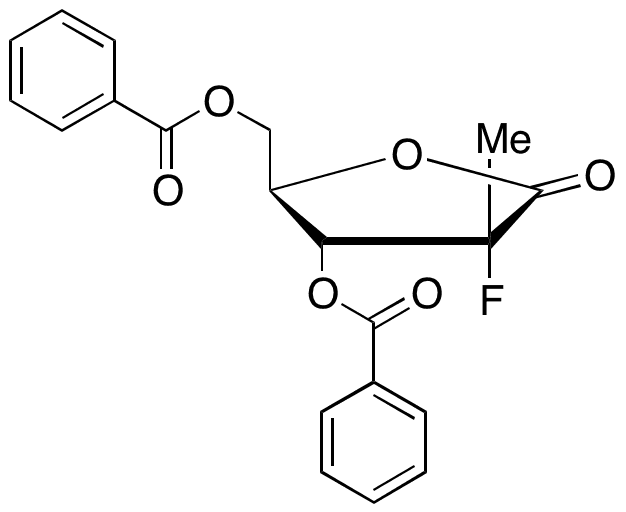 (2R)-2-Deoxy-2-fluoro-2-methyl-D-erythropentonic Acid Î³-Lactone 3,5-Dibenzoate - Chemical structure and product image