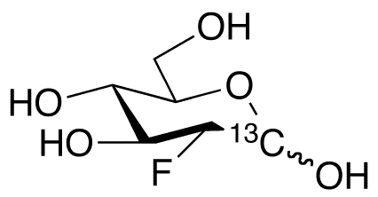 2-Deoxy-2-fluoro-D-glucose-1-13C - Chemical structure and product image