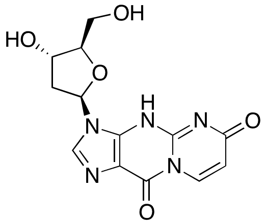 3-(2-Deoxy-beta-D-erythro-pentofuranosyl)-3,5-dihydropyrimido[1,2-a]purine-6,10-dione - Chemical structure and product image