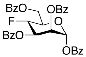 4-Deoxy-4-fluoro-1,2,3,6-tetra-O-benzoyl-alpha-D-mannose - Chemical structure and product image