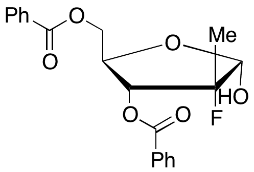 (2R)-2-Deoxy-2-fluoro-2-methyl-alpha-D-erythro-pentofuranose 3,5-Dibenzoate - Chemical structure and product image