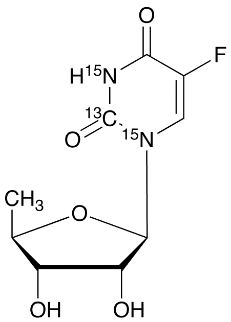 5-Deoxyfluorouridine-13C,15N2 - Chemical structure and product image