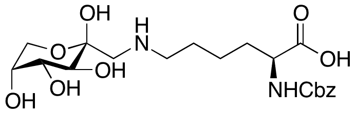 N6-(1-Deoxy-D-fructos-1-yl)-N2-[(phenylmethoxy)carbonyl]-L-Lysine - Chemical structure and product image