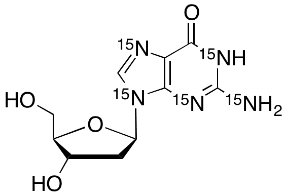 2-Deoxyguanosine-15N5 - Chemical structure and product image
