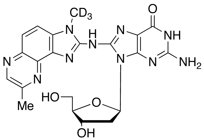 N2-(Deoxyguanosin-8-yl)-2-amino-3,8-dimethylimidazo[4,5-f]quinoxaline-d3 - Chemical structure and product image
