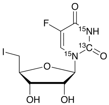 5-Deoxy-5-iodo-5-fluorouridine-13C,15N2 , >95% - Chemical structure and product image
