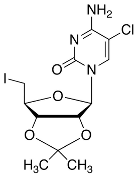 5-Deoxy-5-iodo-2,3-O-isopropylidene-5-chlorocytidine - Chemical structure and product image