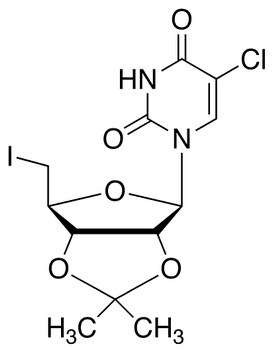 5-Deoxy-5-iodo-2,3-O-isopropylidene-5-chlorouridine - Chemical structure and product image