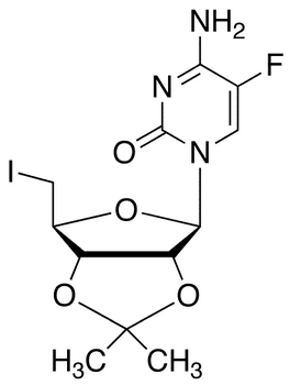 5-Deoxy-5-iodo-2,3-O-isopropylidene-5-fluorocytidine - Chemical structure and product image