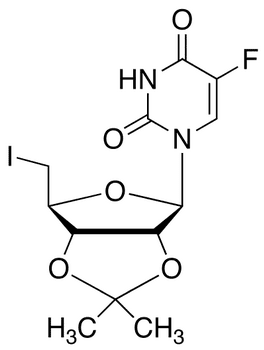 5-Deoxy-5-iodo-2,3-O-isopropylidene-5-fluorouridine - Chemical structure and product image