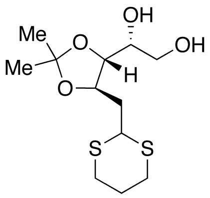2-Deoxy-3,4-O-isopropylidene-D-arabino-hexose Propylene Dithioacetal - Chemical structure and product image