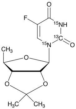 5-Deoxy-2,3-O-isopropylidene-5-fluorouridine-13C,15N2 - Chemical structure and product image