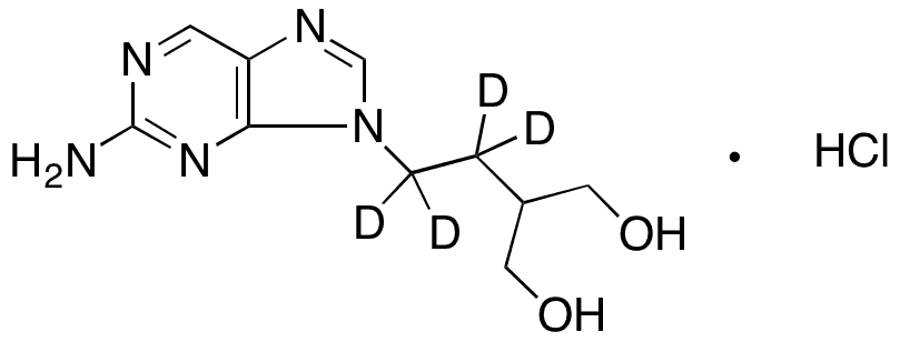 6-Deoxypenciclovir-d4 Hydrochloride - Chemical structure and product image