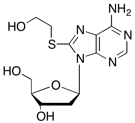 2-Deoxy-8-[(2-hydroxyethyl)thio]-adenosine - Chemical structure and product image
