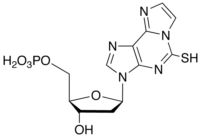 3-(2-Deoxy-5-O-phosphono-beta-D-erythro-pentofuranosyl)-3,4-dihydro-5H-imidazo[2,1-i]purine-5-thione - Chemical structure and product image