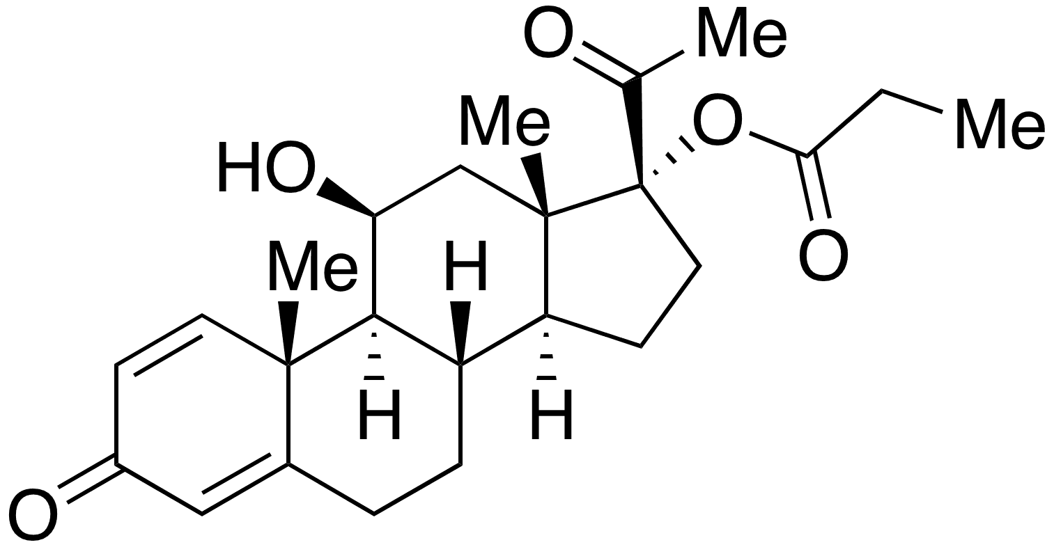 21-Deoxyprednisolone 17alpha-Propionate - Chemical structure and product image