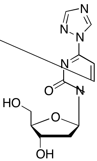 1-(beta-D-2-Deoxyribofuranosyl)-4-(1,2,4-triazol-1-yl)pyrimidin-2-one - Chemical structure and product image