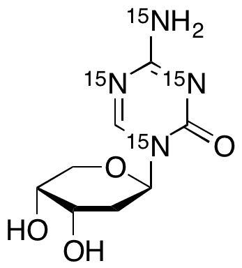 2-Deoxy-D-beta-ribopyranosyl-5-azacytosine-15N4 - Chemical structure and product image