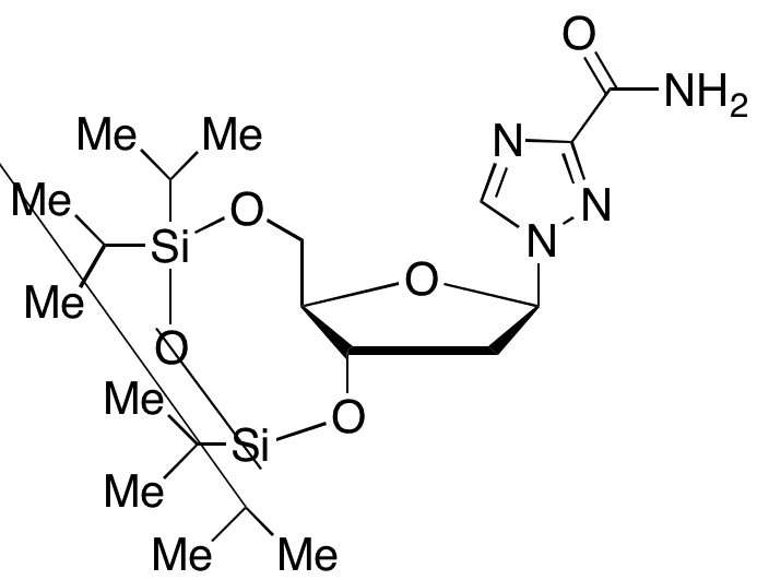1-[2-Deoxy-3,5-O-[1,1,3,3-tetrakis(1-methylethyl)-1,3-disiloxanediyl]-beta-D-erythro-pentofuranosyl]-1H-1,2,4-triazole-3-carboxamide - Chemical structure and product image