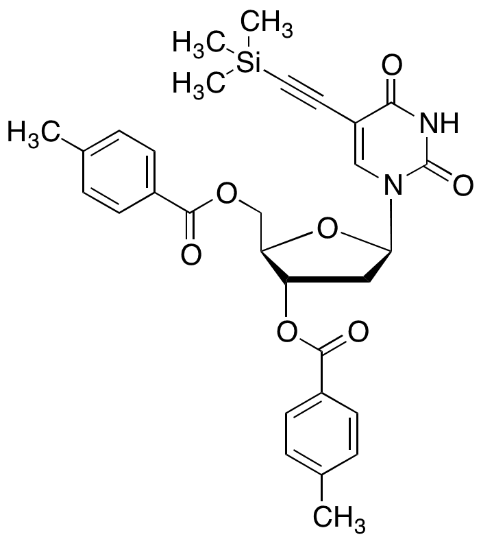 2-Deoxy-5-[2-(trimethylsilyl)ethynyl]-uridine 3,5-Bis(4-methylbenzoate) - Chemical structure and product image
