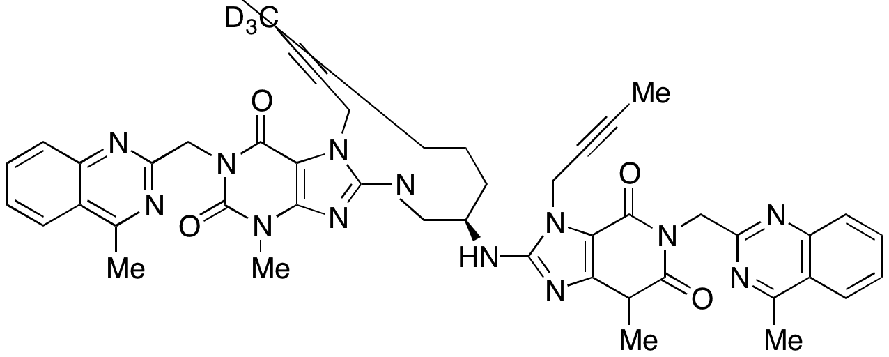 N-Depiperidin-3-amine Linagliptin Dimer-d3 - Chemical structure and product image