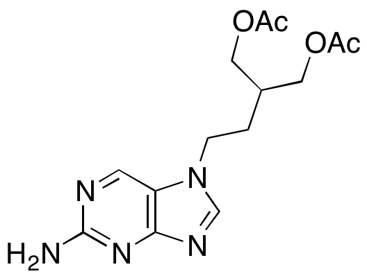 N9-Des(4-acetoxy-3-(acetoxymethyl)but-1-yl) N7-[4-acetoxy-3-(acetoxymethyl)but-1-yl] Famciclovir - Chemical structure and product image
