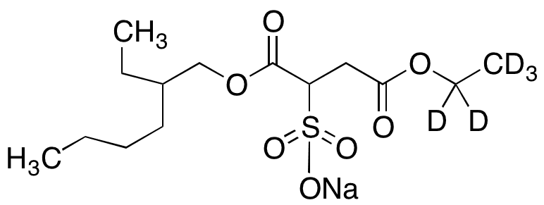 4-Des-((2-ethylhexyl)oxy) 4-Ethoxy Docusate Sodium-d5 - Chemical structure and product image