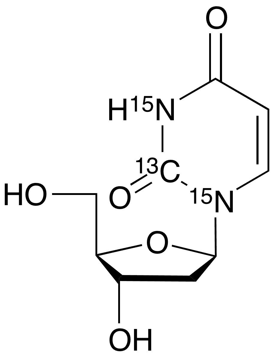 2-Deoxyuridine-13C,15N2 - Chemical structure and product image