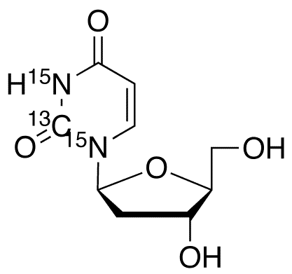 2-Deoxy L-Uridine-13C,15N2 - Chemical structure and product image