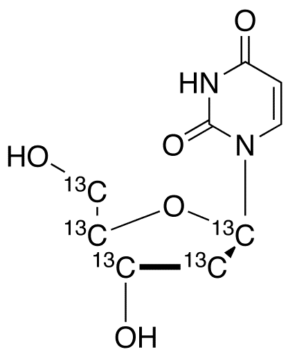 2-Deoxyuridine-1,2,3,4,5-13C5 - Chemical structure and product image