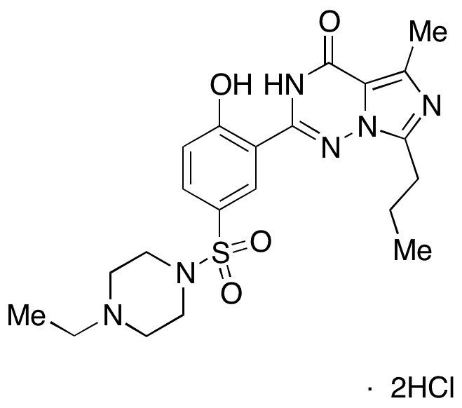 Desethyl Vardenafil Dihydrochloride - Chemical structure and product image