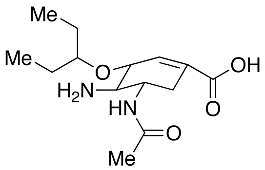 4-N-Desacetyl-5-N-acetyl Oseltamivir Acid - Chemical structure and product image