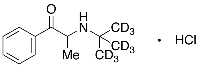 Deschloro Bupropion-d9 Hydrochloride - Chemical structure and product image