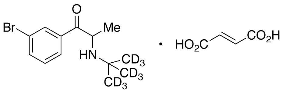 3-Dechloro-3-bromo Bupropion-d9 Fumarate - Chemical structure and product image